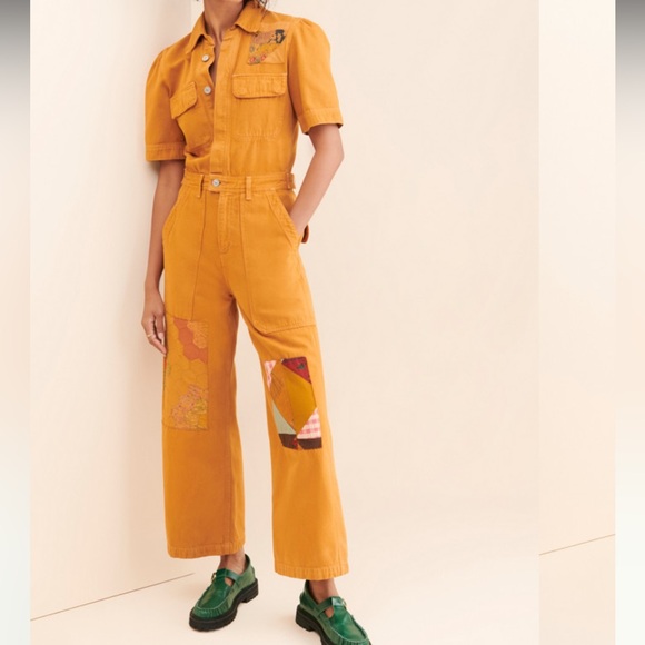 Carleen x Nuuly Miki Patchwork Coveralls - Picture 2 of 6